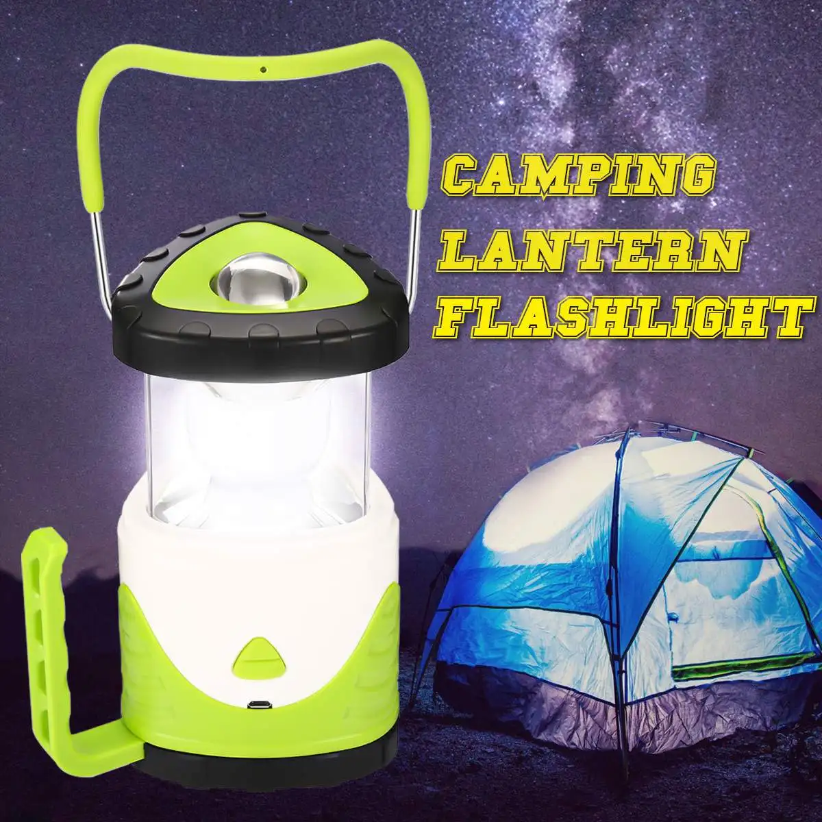 Portable USB Rechargeable Collapsible LED Camping Lanterns Flashlight /Ambient Light /Rescue Light 7 Colorful Changing Light