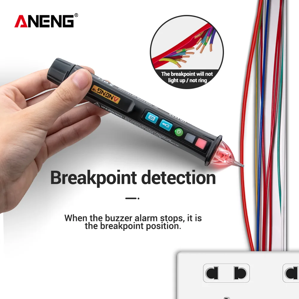 ANENG VD409B бесконтактная Индукционная ручка 12 V-1000 V тест er Электрический тест карандаш детектор