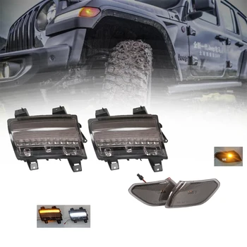 

LED Side Turn Signal warning light Side Maker Light for Jeep wrangler JL 2018 2019 Led Daytime Running Turn Signal Light