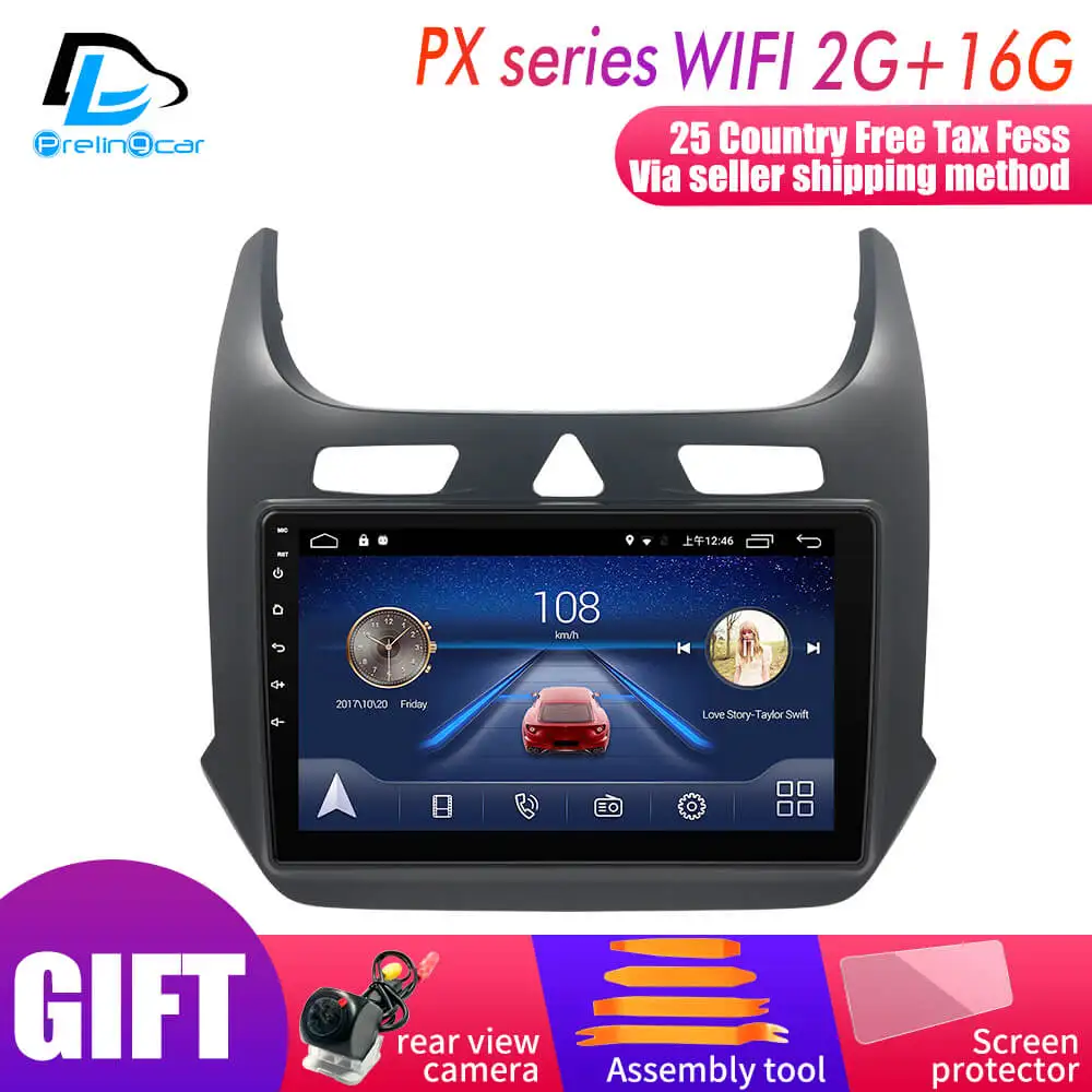 PX player 2G16G 4G Lte Android 9,0 gps Мультимедийная навигационная система для Chevrolet cobalt 17 18 автомобильный dvd-плеер Подушка монитор подголовник радио - Цвет: PX player 2G16G