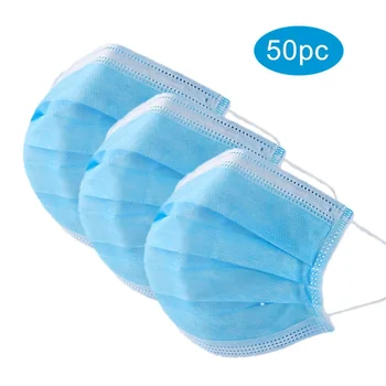 

Anti-dust Mask Disposable Masks Ear loop Face Mask Respirator Face Hypoallergenic Respirator Half-mask 50pcs Blue Mask
