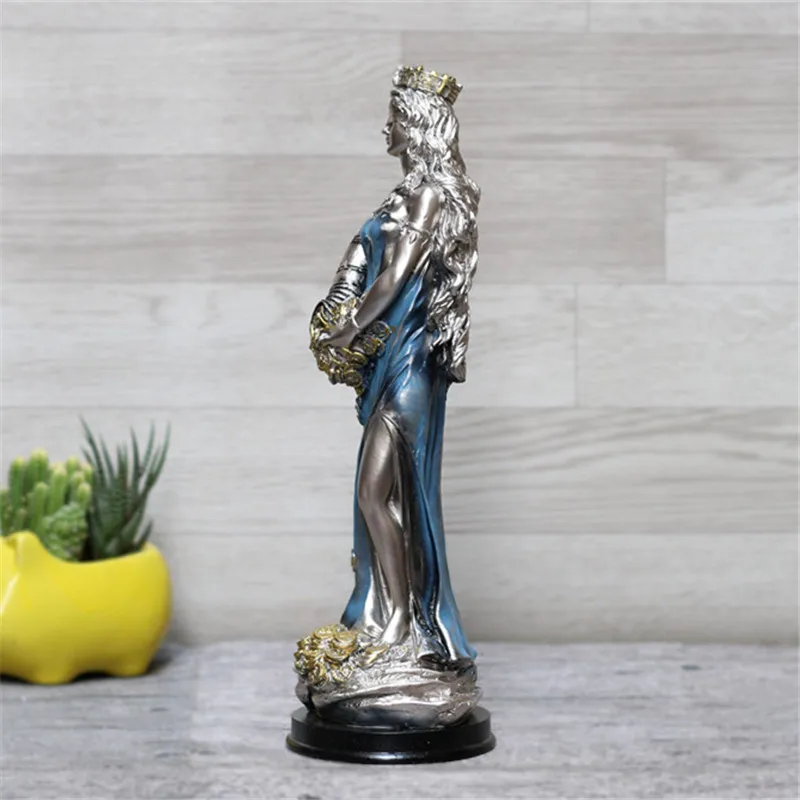 34CM Greek Fortune Goddess Art Sculptures Decorates Lucky Wealth Fortune Figurines Home Decor Accessories Resin Craft Gift R5172 34CM Greek Fortune Goddess Art Sculptures Decorates Lucky Wealth Fortune Figurines Home Decor Accessories Resin Craft Gift R5172