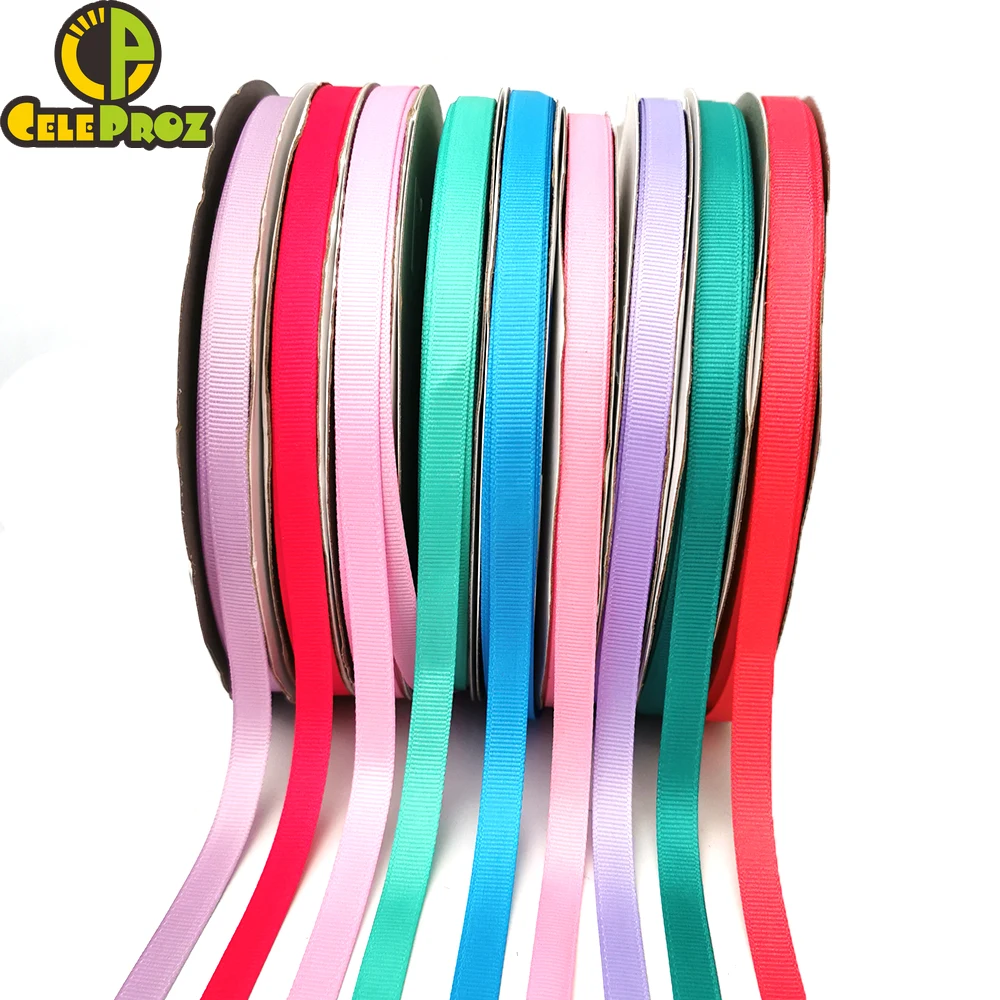 Grosgrain Ribbon, 10Yards 10mm, Gift Packing Material, DIY Bow Clip Craft Decor Wedding Party Decoration Box Wrapping