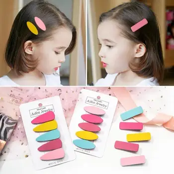 

5pcs Korean Candy Color BB Hair Clip Hairgrip Barrettes Children Cute Hairpins Widely Used in Street Photo Accessories