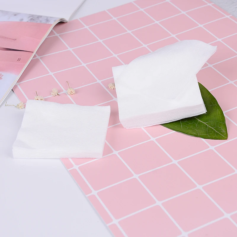 100Pcs/lot Cosmetic Cotton Pads Make Up Wipe Pads Nail Art Cleaning Pads Soft Daily Supplies Facial Cotton Makeup Remover Tool