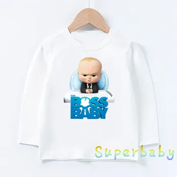 

Children The Boss Baby Print T shirt Boys Girls Cartoon Funny Tops Kids Long Sleeve T-shirt,LKP5192