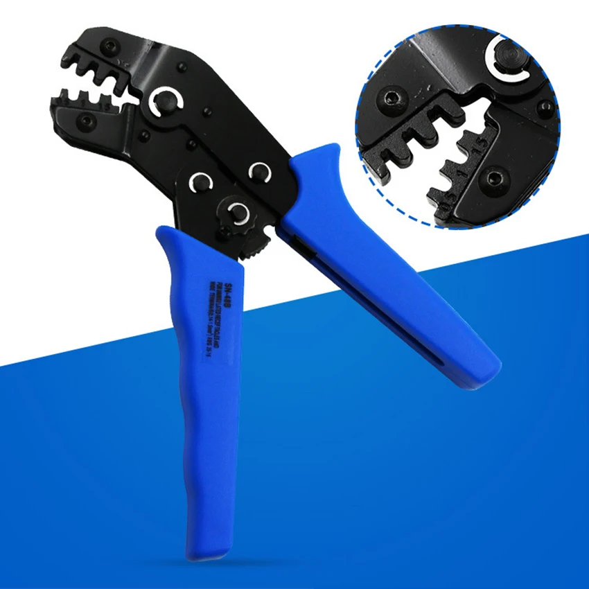 

Обжимной инструмент для клемм проводов, регулируемый обжимной инструмент с храповым механизмом и редуктором давления 0,14-1, 5 мм2 для изолированного разъема