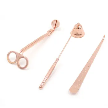 

3Pcs/Set Luxury Candle Accessory Set Candle Extinguisher Tool Candle Snuffer Trimmer Dipper Kits Home Decor For Party Wedding