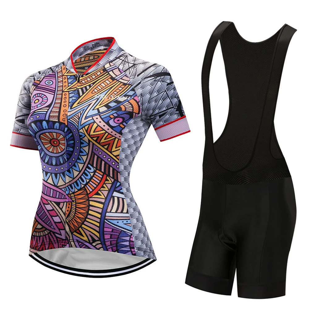 Дышащий комплект из Джерси для велоспорта, Летняя женская одежда с коротким рукавом для велоспорта, облегающий костюм, комплект одежды для велоспорта, платье, одежда для велоспорта