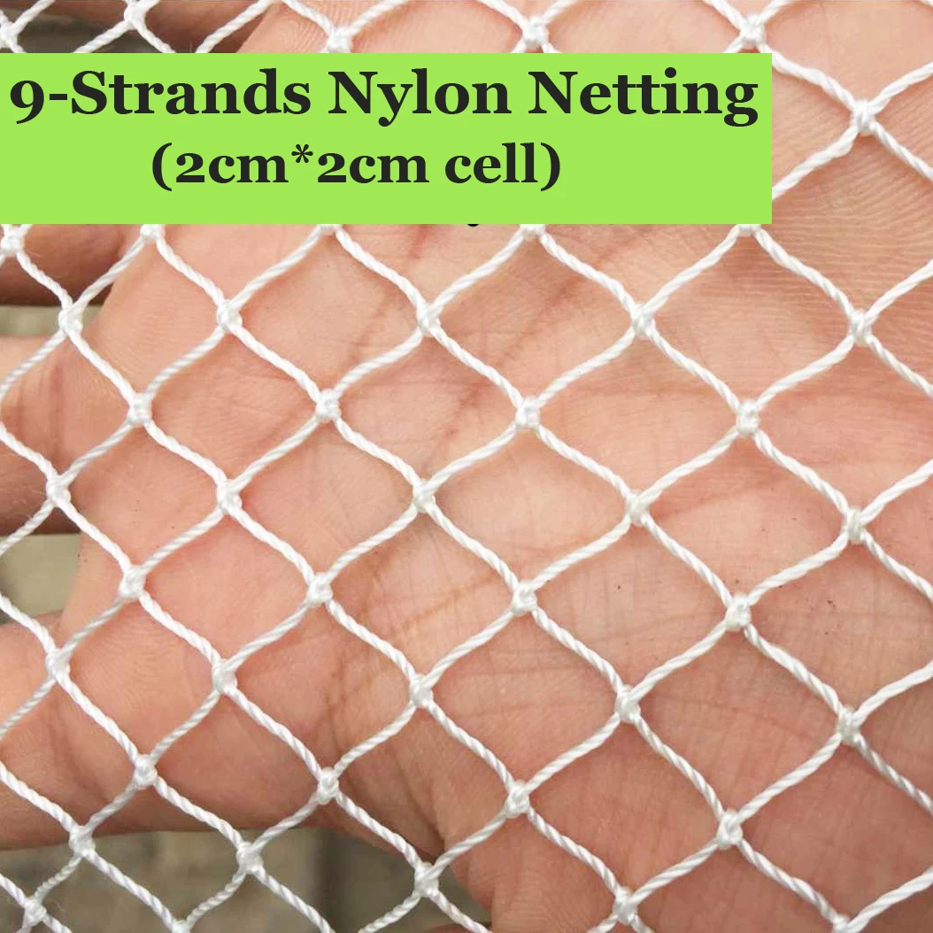 Knotted Nylon Netting,9strands Soft Nylon Mesh Anti Bird Netting
