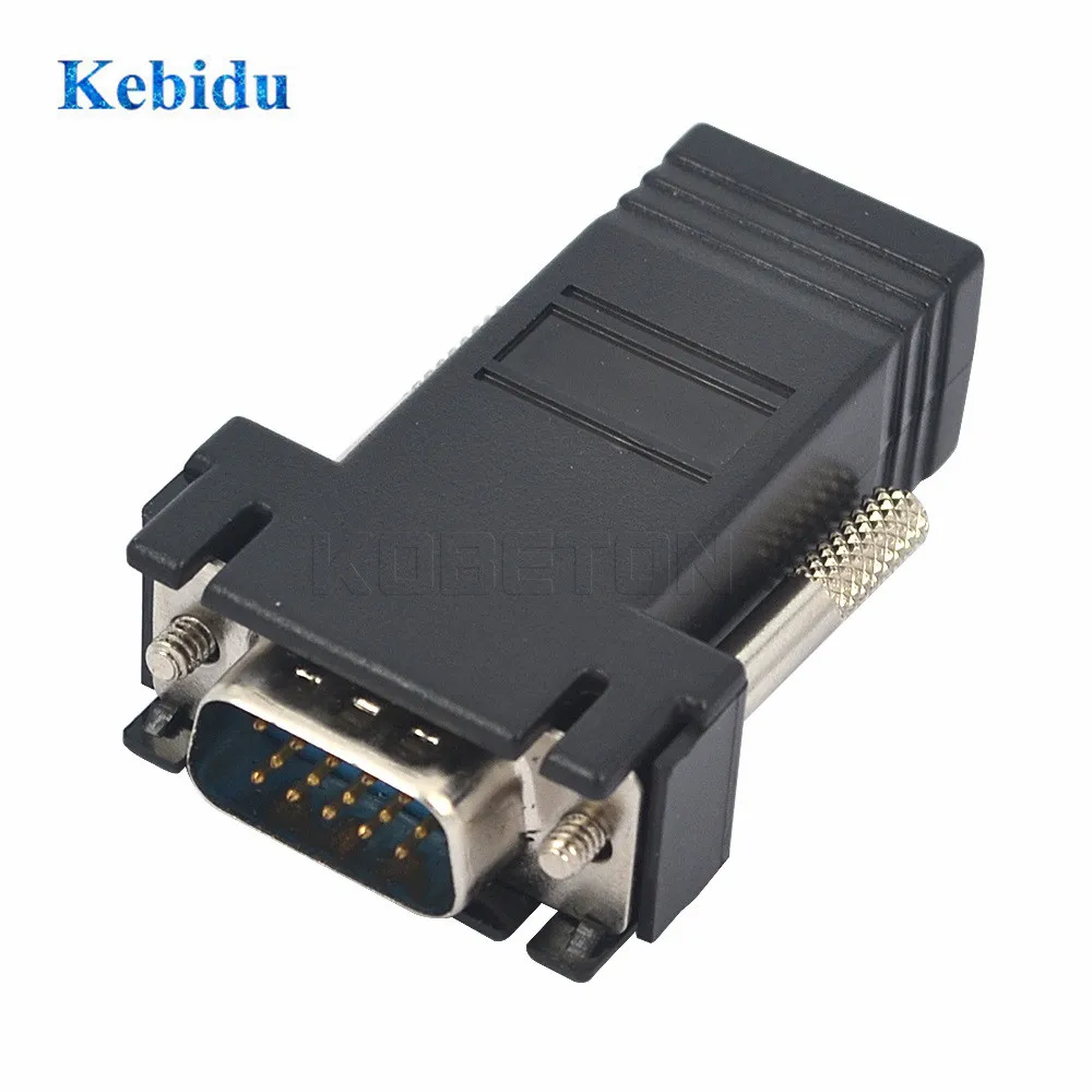 Удлинитель kebidu RJ45 LAN CAT5 CAT6 к VGA переходник сетевой кабель практичный разъем