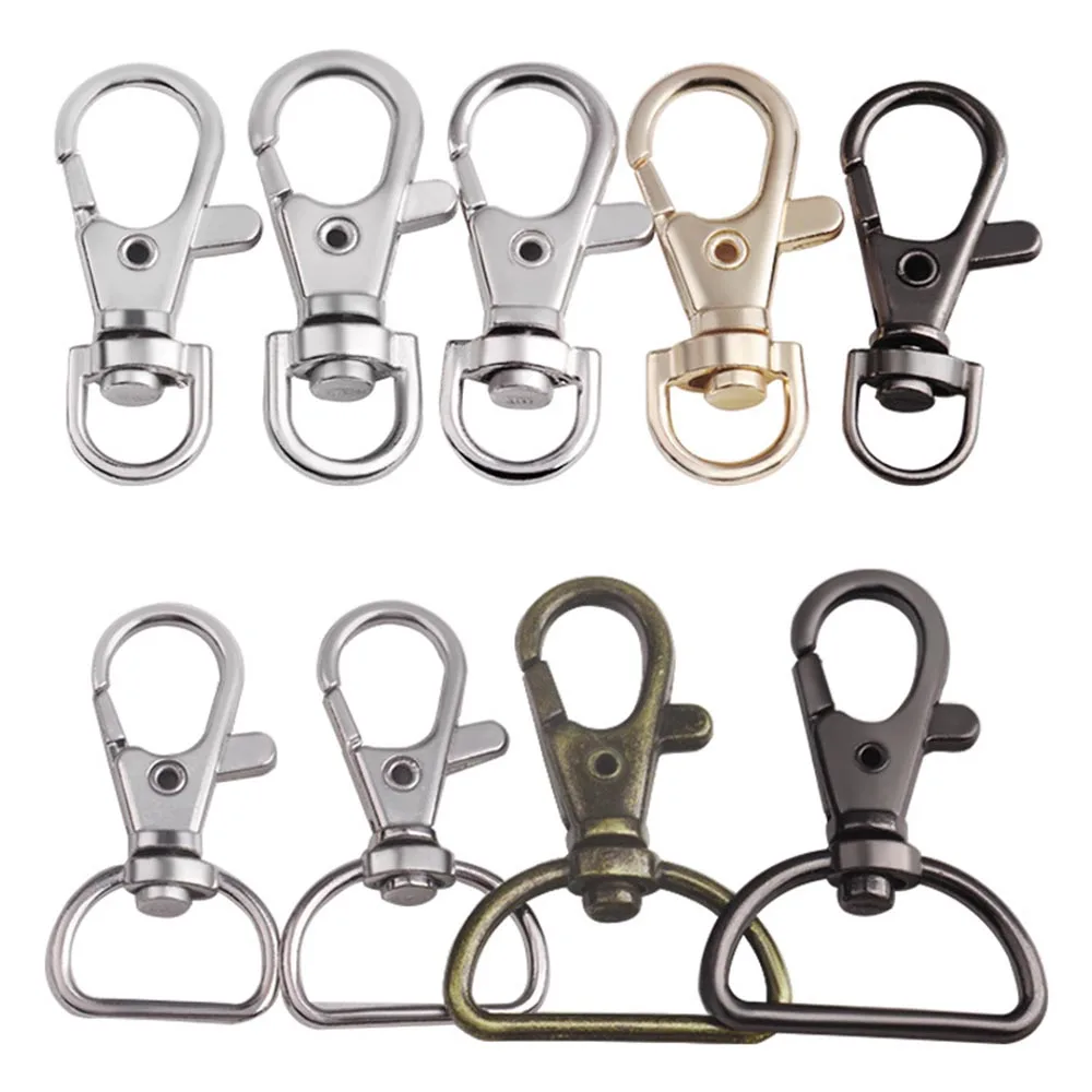 Metal lobster claw clasps 5pcs~40pcs Bags Strap Buckles Zinc Alloy Lobster Clasp Collar Carabiner Snap Hook DIY KeyChain Bag Accessories Hanging Buckle