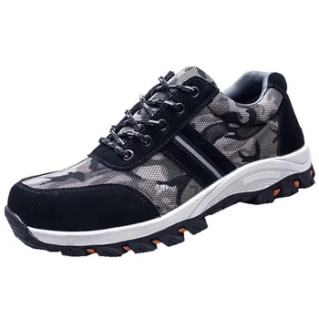 

Men's Outdoor Steel Toe Protective Work Boots Shoes Men Puncture Proof Safety Shoes Anti-slip Men's safety work shoes