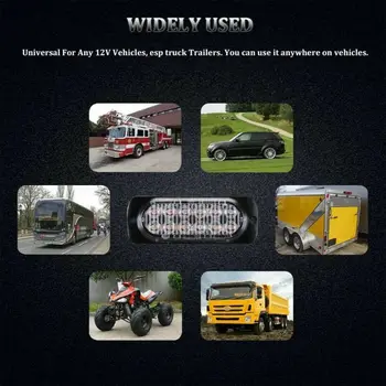 

Replacement Car Strobe Flash Light Accessories Red 12 LED Car Hazard Lamps