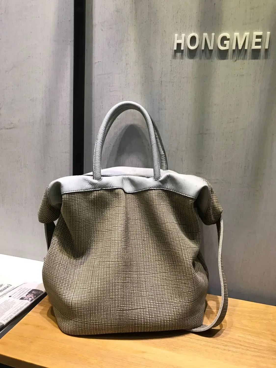 Vendange women's bag simple fashion casual lady shoulder bag handmade leather bag totes 2641