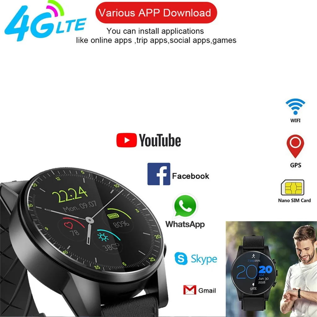 Смарт-часы X360 Android 7 gps 3+ 32GB 2MP IP67 Водонепроницаемый 4G Смарт-часы камера 1," экран HD 2.0MP камера водонепроницаемая 3GB ram