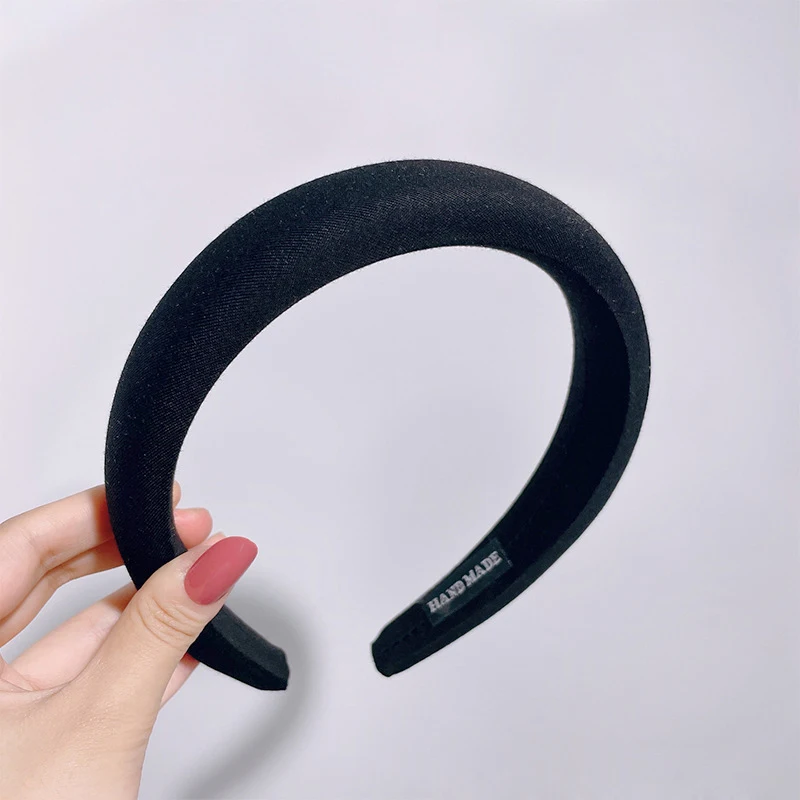 New Padded Headbands Women Wide Bezel Hairbands Thick Velvet Hair Hoop Girls Sponge Non-slip Hairband Fashion Hair Accessories
