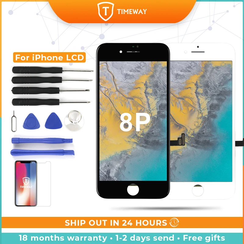 LCD For iPhone 8 plus LCD PR7&Tianma&Incell&OEM Display No Dead Pixel 3D Touch Screen Assembly Replacement 100% Tested +Gifts