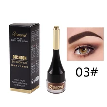 Sobrancelha maquiagem creme de tatuagem natural à prova denhanágua enhancer almofada de ar sobrancelha creme duradouro compõem o gel do realçador com escova tslm1
