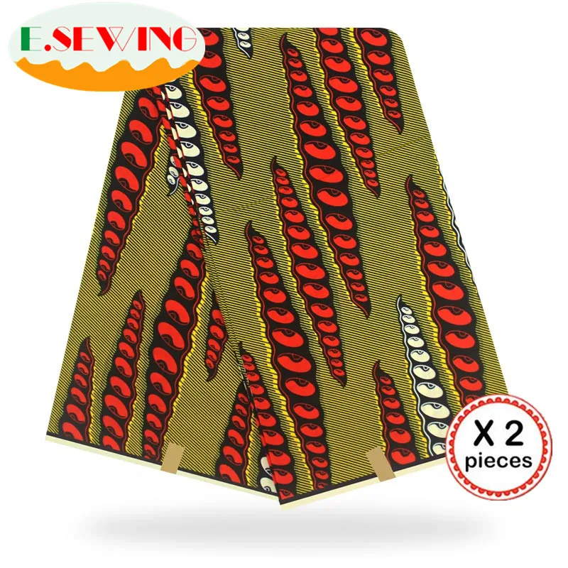 Африканская восковая ткань с принтом Анкара для шитья Анкара африканская ткань 12 ярдов нигерийская хлопковая ткань Гана для платья 81003