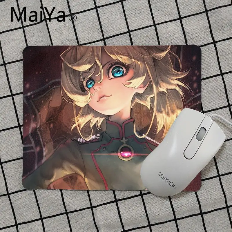 No Lock Edge25x29cm Maiya высокое качество Tanya Degurechaff Youjo Senki аниме ноутбук игровой мыши коврик для мыши Лидер продаж подставка под руку мышь - Цвет: No Lock Edge25x29cm