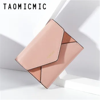 

Women's wallet new multi function coin purse Multi card envelope short coin wallet Stitching zipper wallet ladies porte monnaie