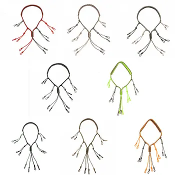 

R01 Hunting Duck Call Lanyard Cord Hunter Game Call Lanyard Hunting Decoy Rope with 12 Adjustable Loops Wild Bird Whistle Sling