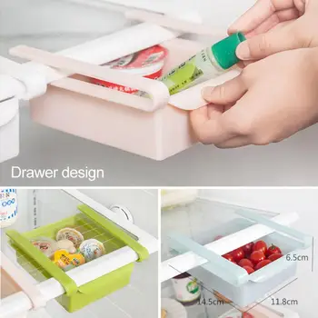 

2020 Kitchen Article Storage Shelf Refrigerator Drawer Shelf Plate Layer Storage Rack Shelf Organizer rangement cuisine Shelves