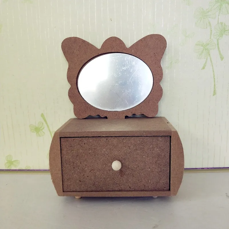 Детская Снежинка DIY с деревянным ящиком, коробка для моделирования, глина, зеркало, 10 юаней, ювелирная коробка, цветная глина, заполняющая 10 юаней