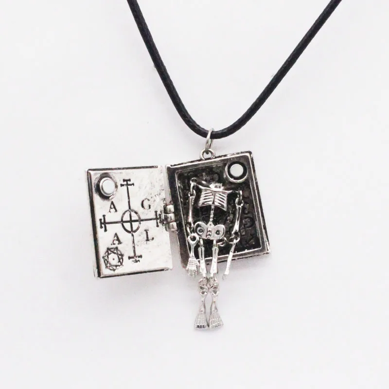 Necklace Punk Retro Magic Book Hidden Skull Funny Dark Female Jewelry Pendant for women 2021 | Украшения и аксессуары