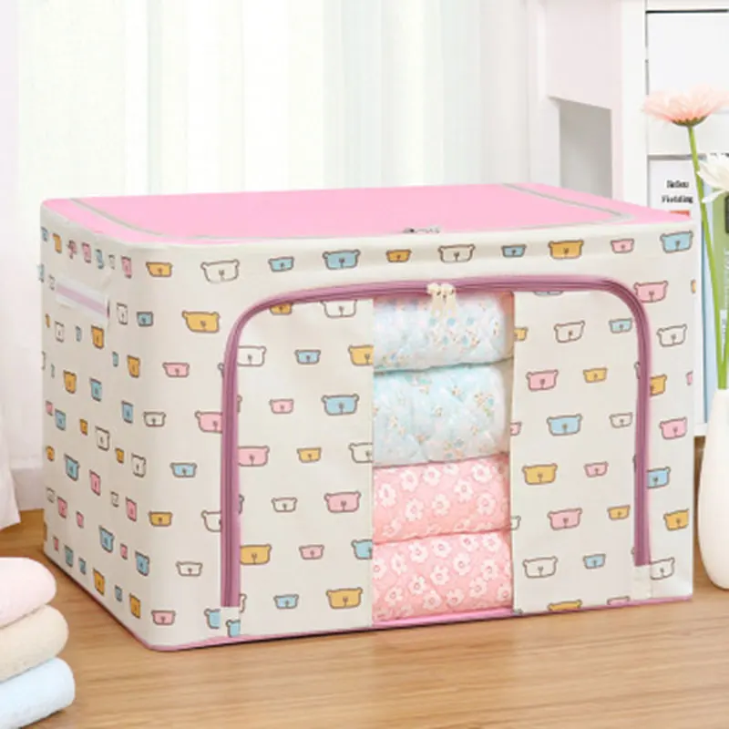 Pano de Aço Caixa de Armazenamento para Roupas Oxford Quadro Lençóis Cama Cobertor Travesseiro Sapato Titular Recipiente Organizador Als88 9 armazenamento para roupas lençóis cama cobertor travesseiro