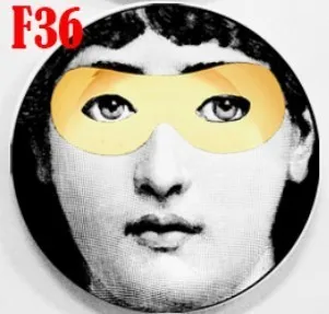 8 дюймов в скандинавском стиле Milan rosenthal Piero fornasetti керамические тарелки иллюстрации подвесные блюда образец комнаты украшения дома отеля - Цвет: 36