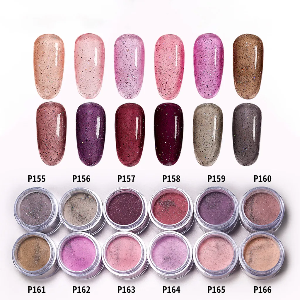 

Nail Powder Dipping Shimmer Dust Colorful Pigment Powder Glitter For Nail Art Decorations Accessories #YL5