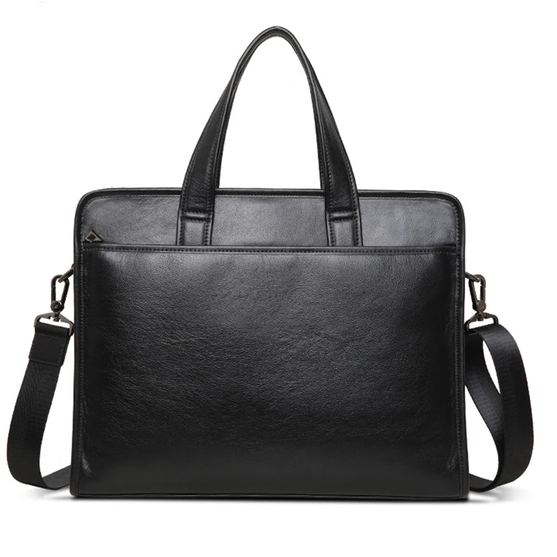 Большая Вместительная деловая сумка, мужская сумка на плечо для ноутбука, мужской портфель, новинка, натуральная яловая кожа, модная