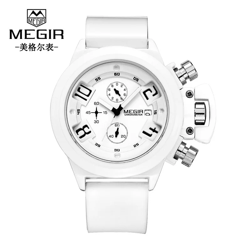 

[Fashion Multi-functional Timing MEN'S Watch Model 2002g] Two Color: Simple White, Top Grade Black