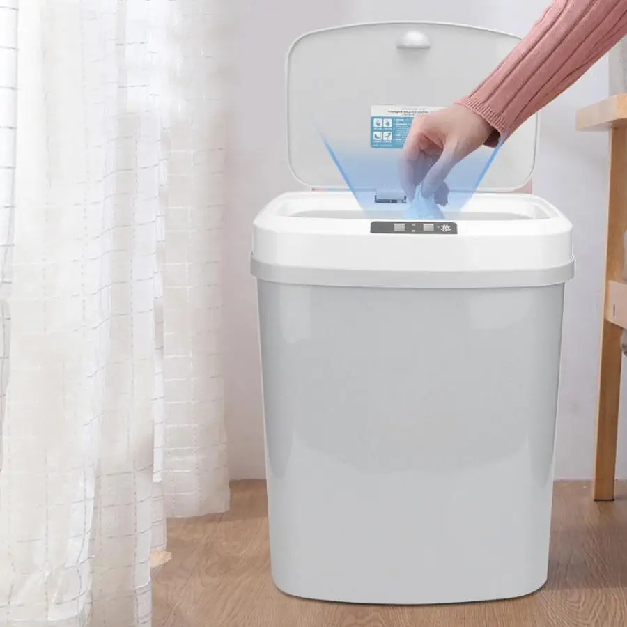 

15L Touchless Trash Recycle Motion Sensor Automatic Waste Bin Sensor Garbage Can Electronic Dustbin USB Charging or Battery Type