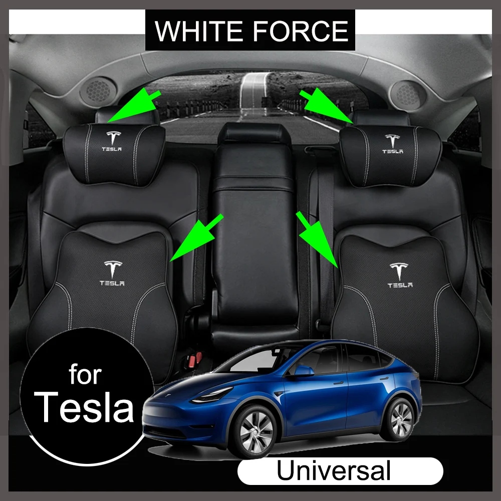 For Tesla Model 3/X/S/Y Neck Pillow Front Seat Lumbar Full Protect Memory Foam Cushion Headrest Waist Support Pad | Автомобили и