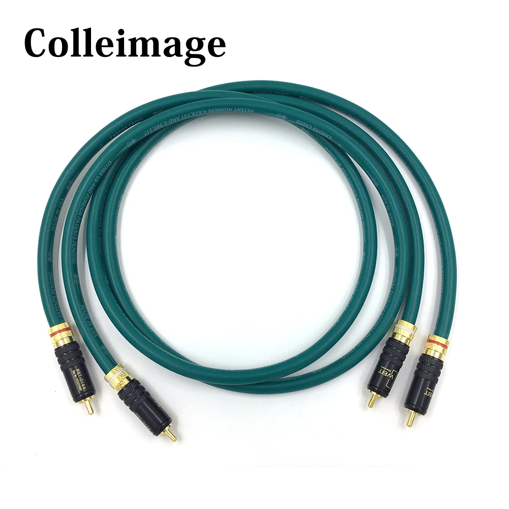 

Colleimage Hifi Cardas 2RCA Cable High Quality 6N OFC HIFI RCA Male to Male Audio Cable
