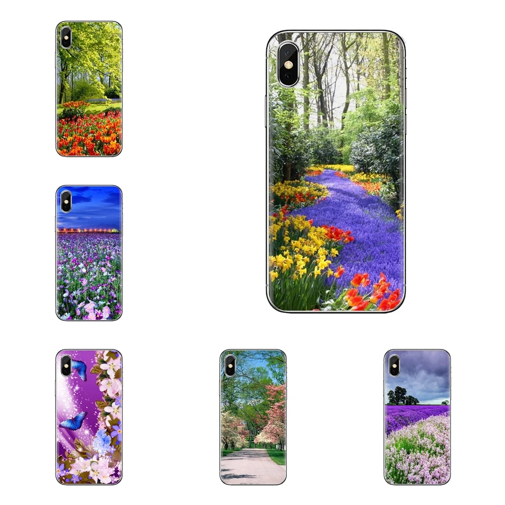 For Sony Xperia Z Z1 Z2 Z3 Z5 compact M2 M4 M5 E3 T3 XA Aqua LG G4 G5 G3 G2 Mini Pastel flowers Spring season Pattern Case Cover |