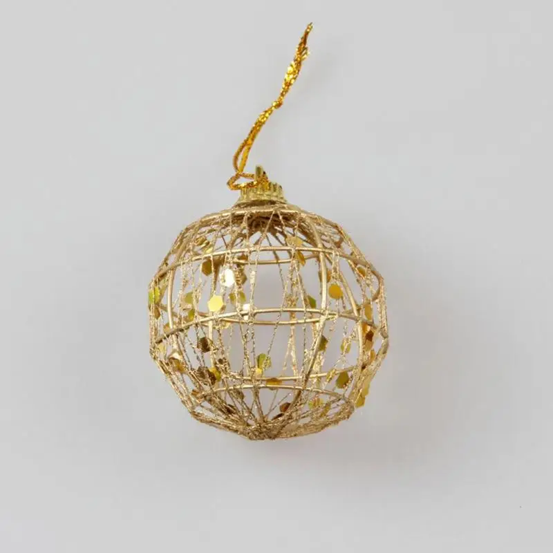 6Pcs/lot Xmas Tree Gold Scales Ball Baubles Hanging Party Ornament Pendant Christmas Decoration for home Navidad