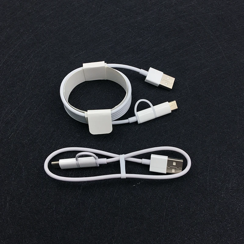 Оригинальный xiaomi 2 в 1 кабель для быстрой зарядки USB Micro usb к кабелю типа c mi a1 a2 lite note