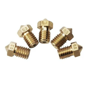 

8* V6 PT100 Aluminum Heating Block Nozzles Replacement For 3D Printer Reprap V6