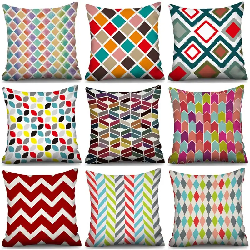 

Wholesale Sofa Cushion Covers 50*50 45*45 Pillow Cover Geometric Cushions Home Decor Vintage Decorative Throw Pillow