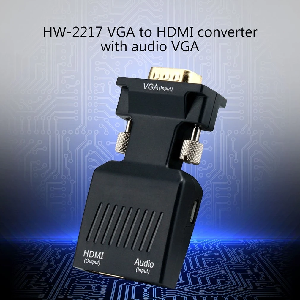 VGA мужчина к HDMI Женский конвертер с аудио-адаптером кабели 1080P для HDTV монитор проектор ПК PS3