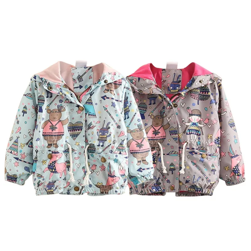 Hilittlekids/осеннее пальто для маленьких девочек; детская верхняя одежда с рисунком; куртка; плащ