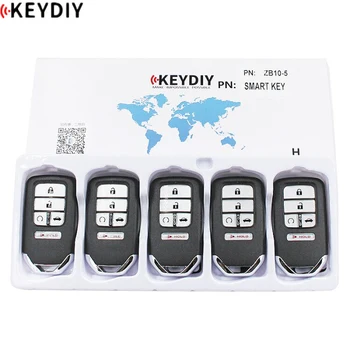 

5PCS X KEYDIY Universal Smart Key ZB10-5 for KD-X2 KD900 Mini KD Car Key Remote Replacement Fit More than 2000 Models
