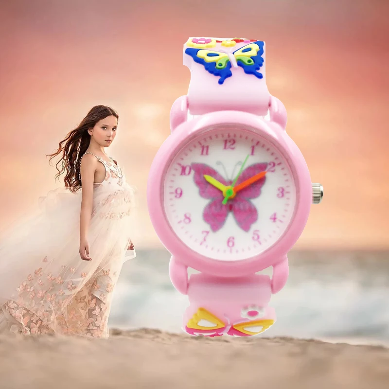 hot fashion 3D jelly band watches for girls cartoon pattern quartz boys watch free dropshipping waterproof wristwatches  (49)