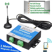 RTU5024 GSM ворот реле дистанционного Управление с длинной антенной Беспроводной открывания двери бесплатно, функцией приема звонков и отправки смс, возможностью использования приложений типа 850/900/1800/1900 МГц
