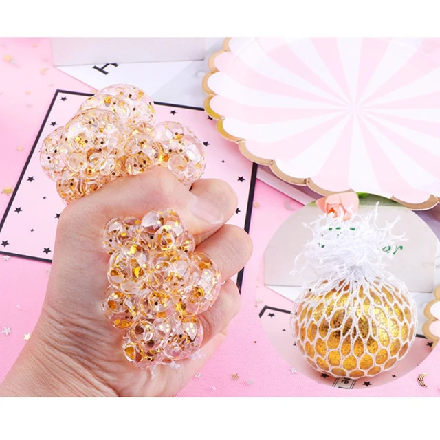 Children's Interactive Mesh Squeeze Ball Soft Toy with Mesh Net Portable Relieve Stress Toys 2