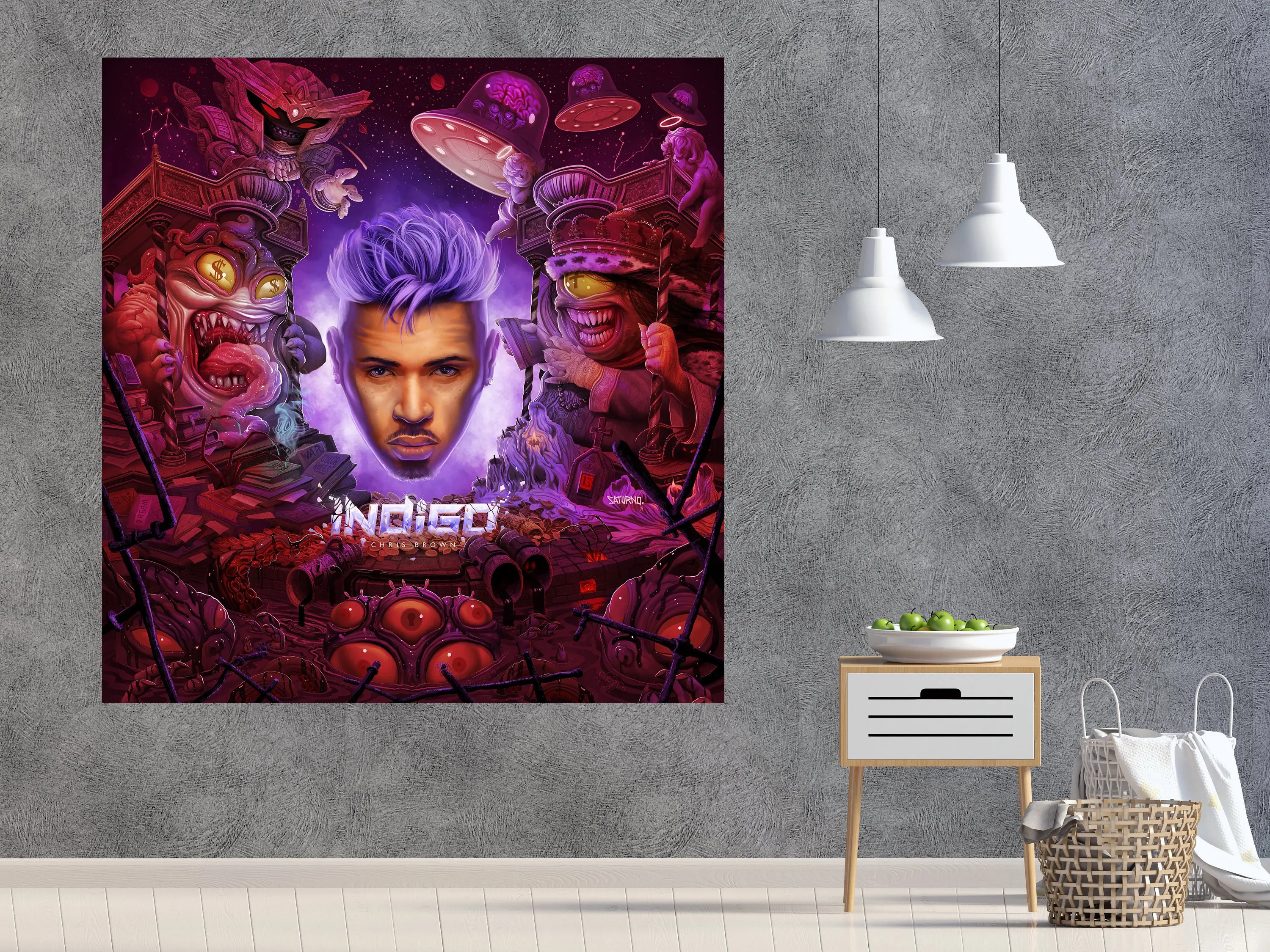 Chris Brown Indigo Affiche Album Couverture Musique Art Impression Toile Photos Pour Salon Decor A La Maison Decorations De Bureau Aliexpress